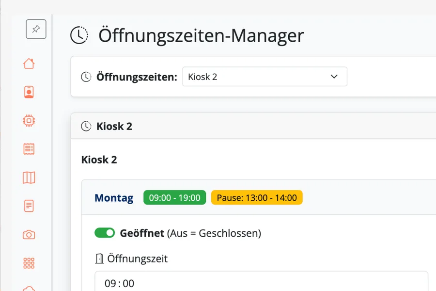 Öffnungszeiten-Modul