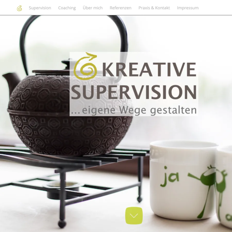 Screenshot Homepage Kreative-Supervisison